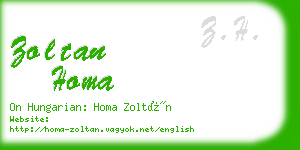 zoltan homa business card